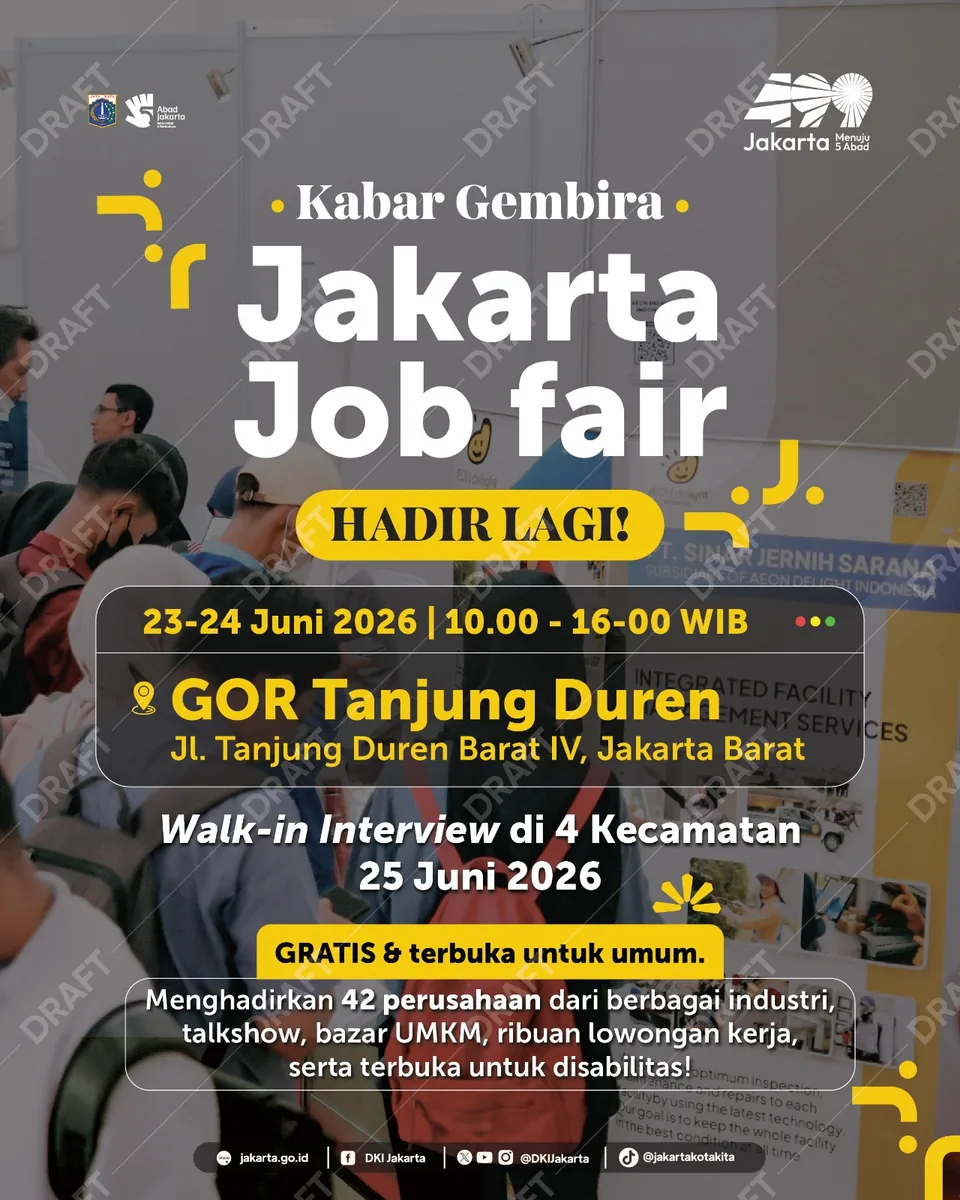 Job Fair Kabupaten Nias 2026 (Suku Dinas TKTE Wilayah Kabupaten Nias Barat) : 23-24 Juni 2026
